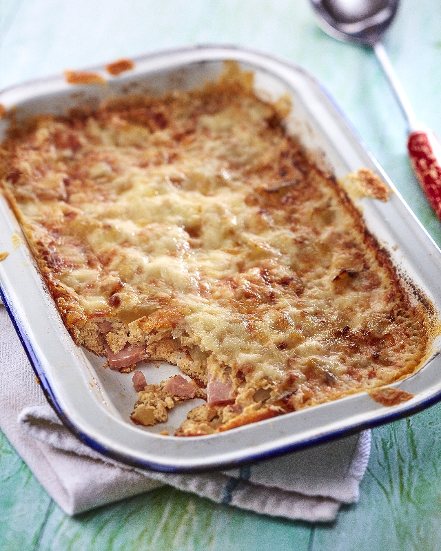 Country breakfast ham and egg casserole